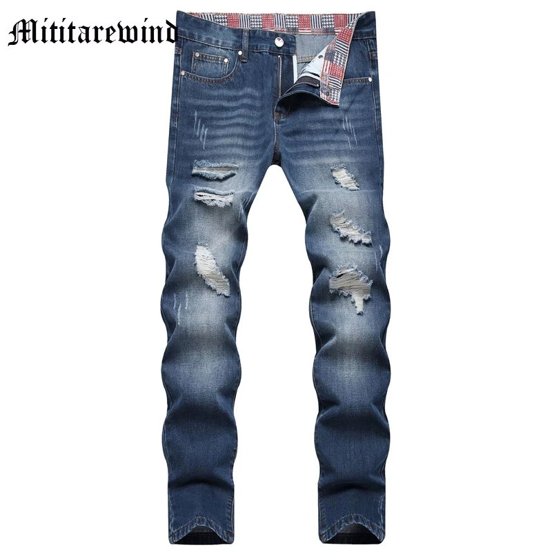 Men's Jeans Large Size Hole Autumn Y2k Retro Blue Pants Denim High Street Slim Versatile Trousers Straight Distressed Mid Waist 
Men's Jeans Large Size Hole Autumn Y2k Retro Blue Pants Denim High Street Slim Versatile Trousers Straight Distressed Mid Waist