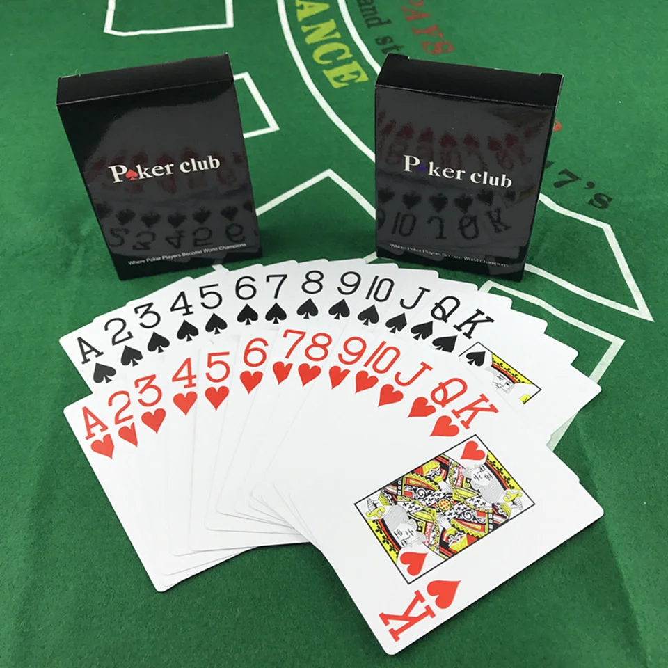 Easytoday 2Pcsset Plastic Poker Card Baccarat Smooth Waterproof Texas Hold'em Poker Club PVC Game Pokers 2.483.46 Inch (3)
