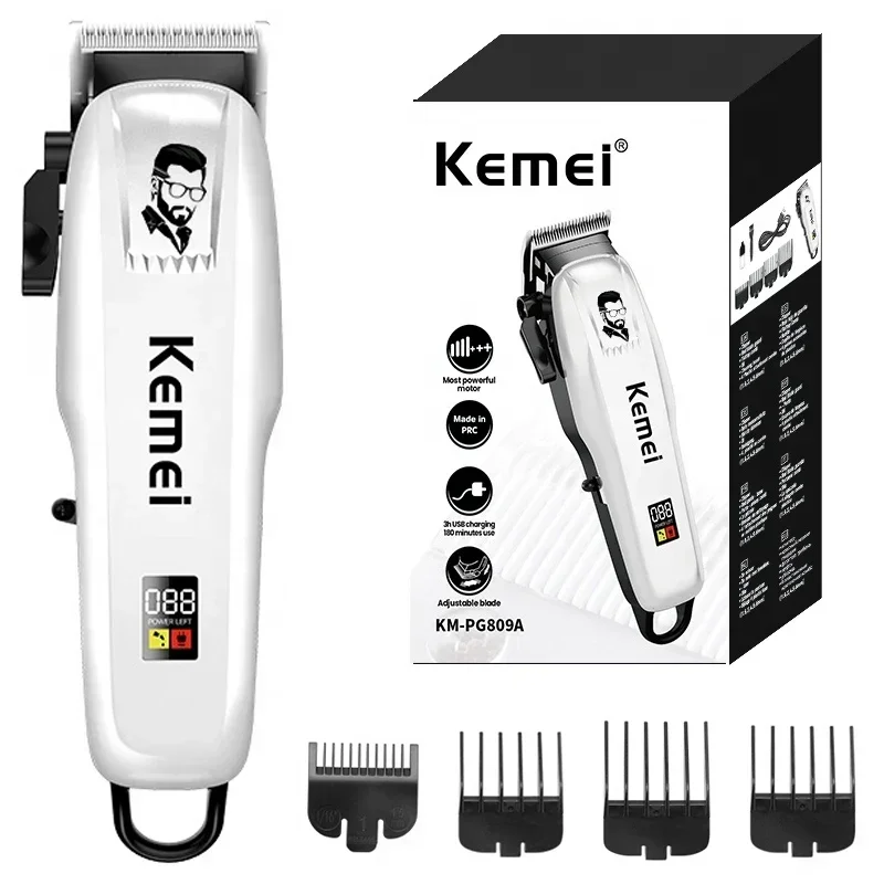

Оригинальный беспроводной триммер для волос Kemei, профессиональная машинка для стрижки волос для мужчин, электрический триммер для бороды, регулируемая машинка для стрижки волос