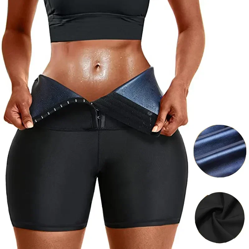 

Body Hot Control Sauna Thermo Slimming Weight Shaper Compression Pants Sweat Loss Capris Shorts Women Tummy High Waist Trainer