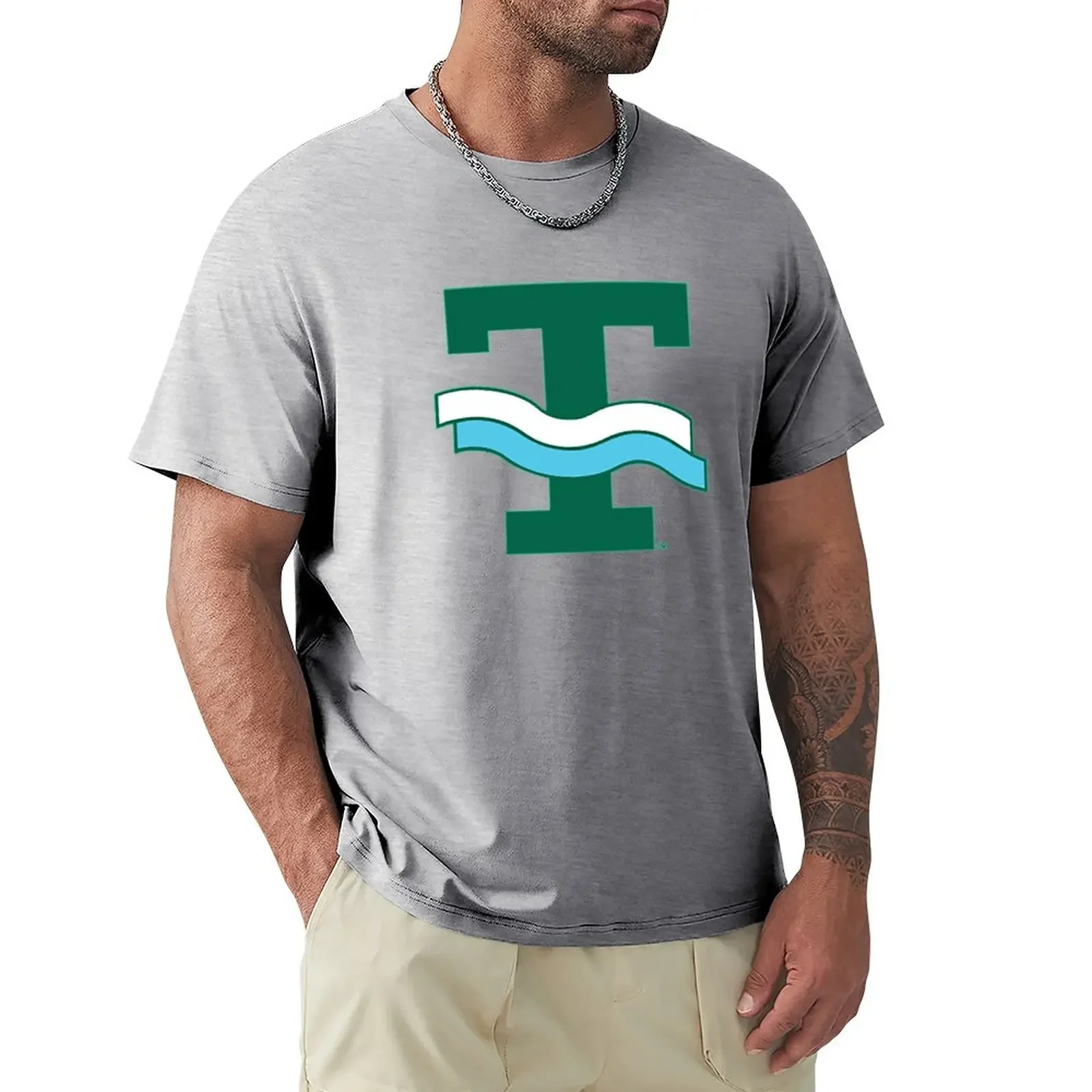 

Tulane University Green Wave Vintage Logo T-Shirt cute clothes hippie clothes plus sizes summer top plain white t shirts men