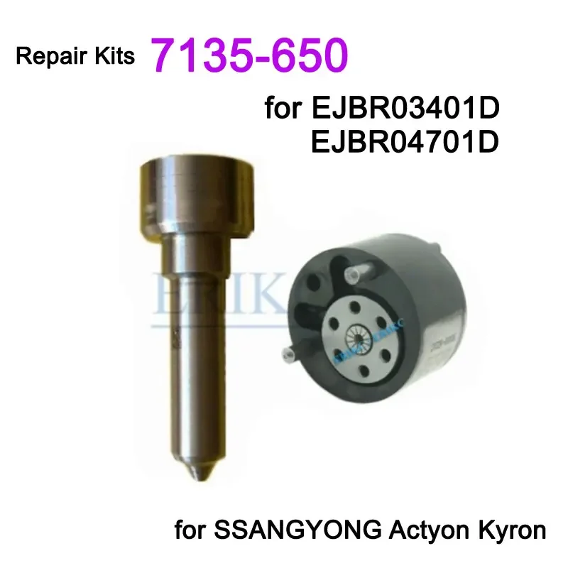 

A6640170021 Injector Repair Kit 7135-650 Nozzle L157PBD L157PRD Valve Set 9308-621C 28239294 for SSANGYONG EJBR04701D EJBR03401D