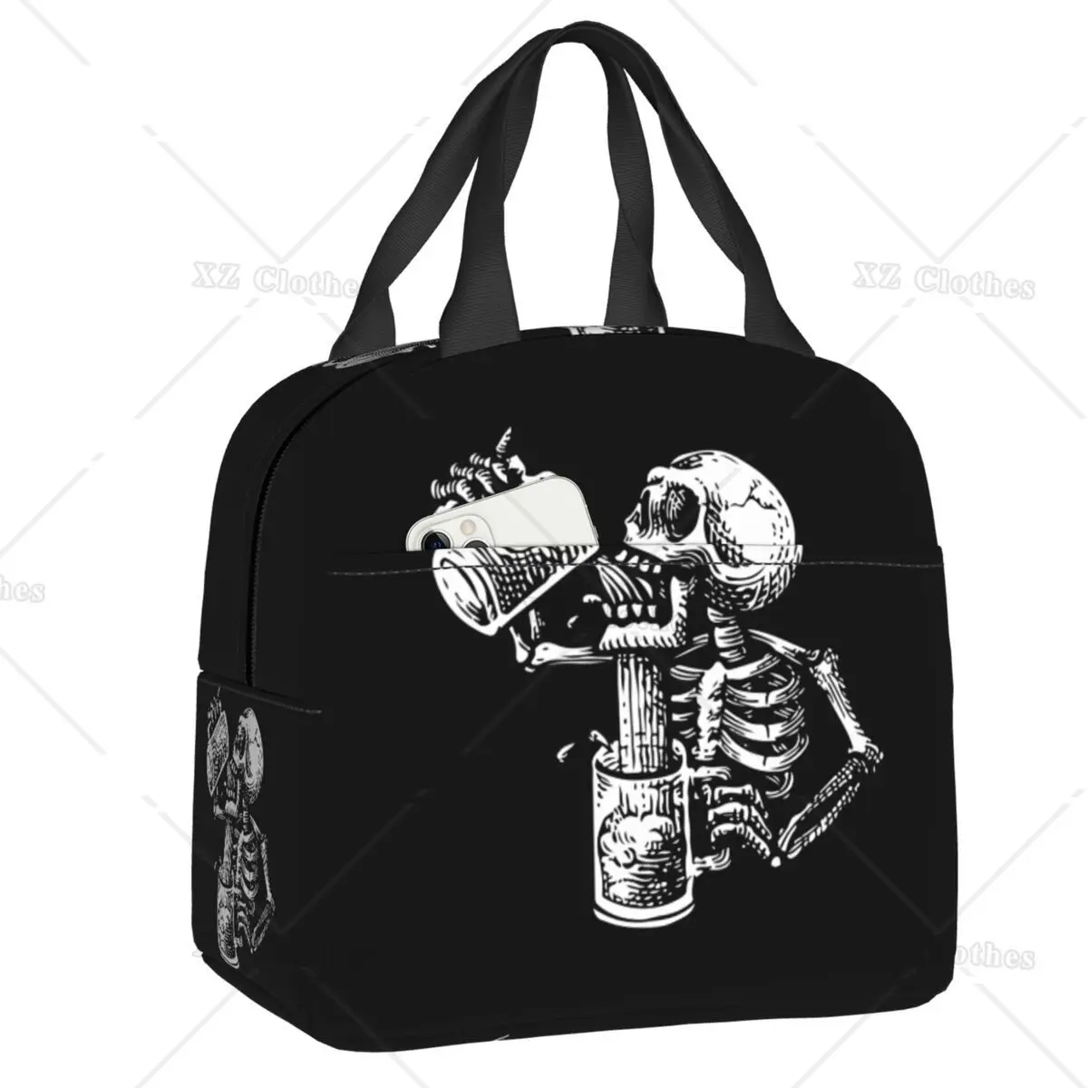 Drunk Skull Thermal Insulated Lunch Bag for Men Women Reusable Portable Lunch Box Tote Bag with Pocket for Outdoor Picnic
Drunk Skull Thermal Insulated Lunch Bag for Men Women Reusable Portable Lunch Box Tote Bag with Pocket for Outdoor Picnic