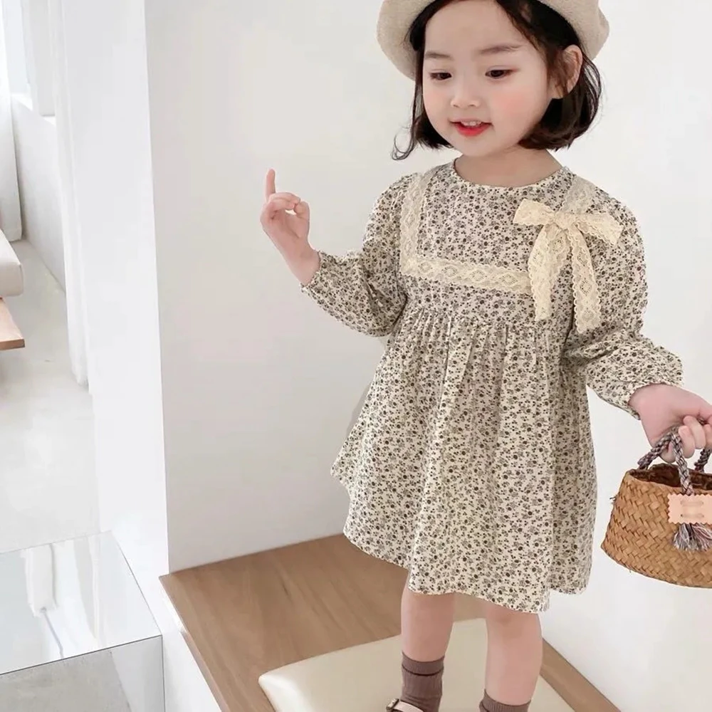 2-13Years Girls Long Sleeve Floral Dress Children Casual Clothing Toddler Baby Full Dresses for Girls Cute Bow Outfits 6 8 10 11
2-13Years Girls Long Sleeve Floral Dress Children Casual Clothing Toddler Baby Full Dresses for Girls Cute Bow Outfits 6 8 10 11