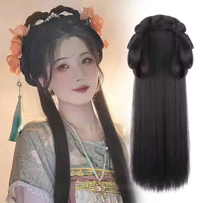 Cosplay Wigs Women Black Anime Ancient Chinese Hanfu Wigs Headgear Accessories Hanfu Long Straight Wigs Black Wig Headband Adult
Cosplay Wigs Women Black Anime Ancient Chinese Hanfu Wigs Headgear Accessories Hanfu Long Straight Wigs Black Wig Headband Adult