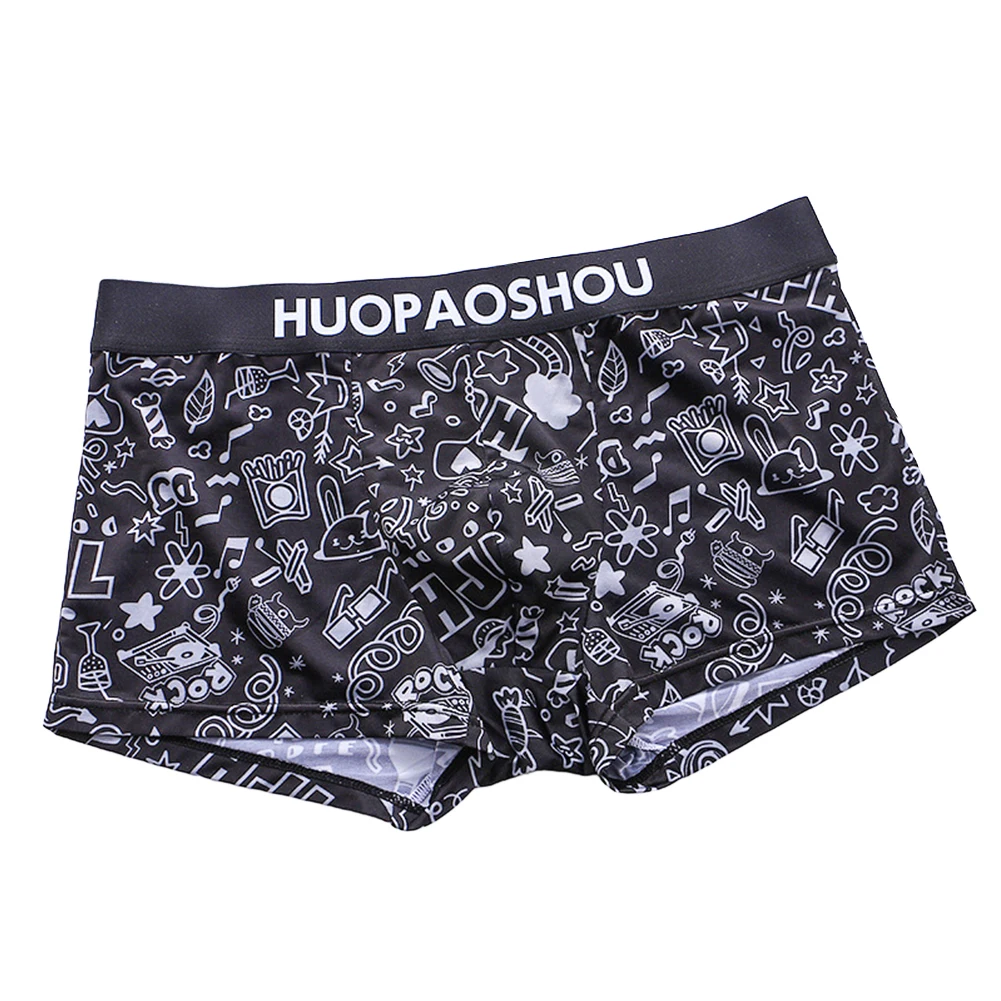 Men Sexy Ice Silk Underwear Funny Printed Smooth Underpants Seamless Skin Friendly Boxers Low Rise Shorts Trunks Breath Panties
Men Sexy Ice Silk Underwear Funny Printed Smooth Underpants Seamless Skin Friendly Boxers Low Rise Shorts Trunks Breath Panties