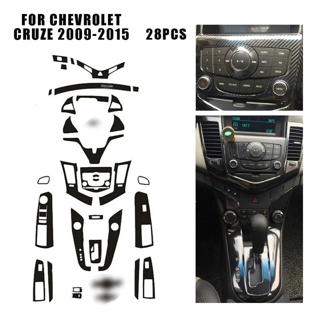 28pcs Car Carbon Fiber Interior Cover Trim Stickers Black For Chevrolet For Cruze 2009-2015 Interior Accessories Automotive Kit
28pcs Car Carbon Fiber Interior Cover Trim Stickers Black For Chevrolet For Cruze 2009-2015 Interior Accessories Automotive Kit