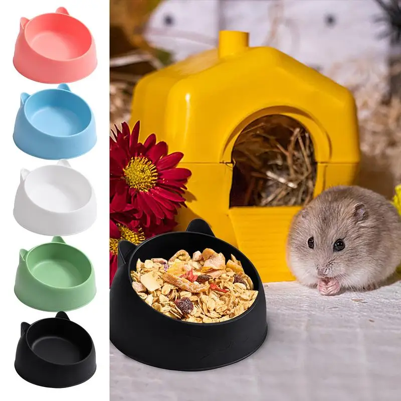 

Hamster Feeding Bowl Guinea Pig feeder Food and Water Dish pet Bowl Food Feeder Dish Small Animals Pet Supplies Prevent Tipping