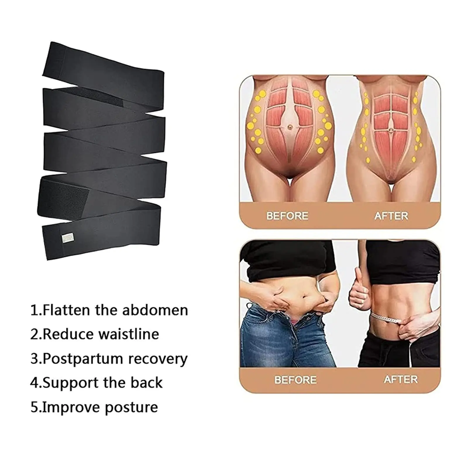 Waist Trainer for Women Invisible Wrap Waist Trainer Tummy Wrap Waist Trimmer Belt Plus Size Black Adjustable Gym Workout Belt
Waist Trainer for Women Invisible Wrap Waist Trainer Tummy Wrap Waist Trimmer Belt Plus Size Black Adjustable Gym Workout Belt