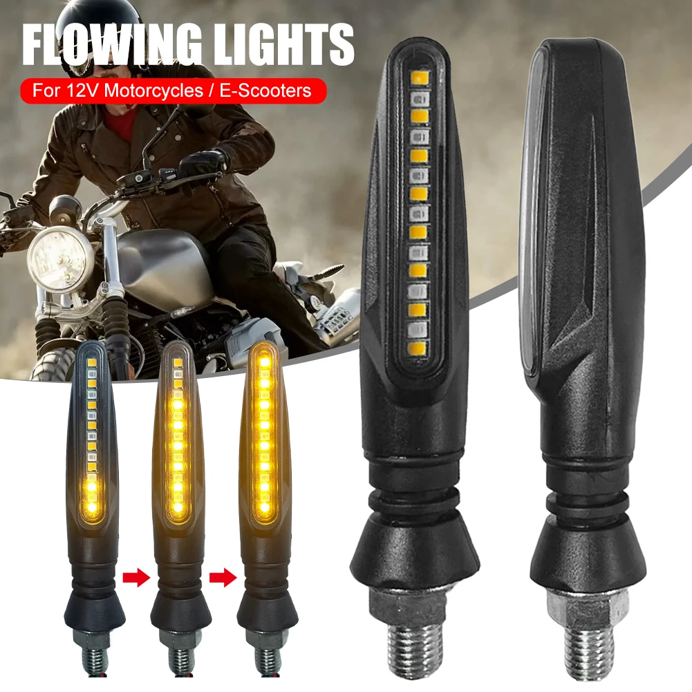 2Pcs Motorcycle Turn Signal 12V Universal DRL Flowing Water Turn Signal Daytime Running Light Indicator for Electric Scooter
2Pcs Motorcycle Turn Signal 12V Universal DRL Flowing Water Turn Signal Daytime Running Light Indicator for Electric Scooter