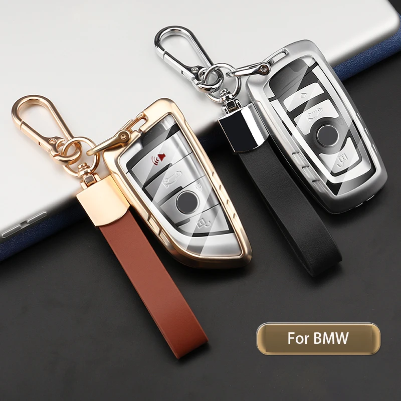 

Zinc Alloy Leather Car Key Case Cover Shell For BMW F20 F30 G20 f31 F34 F10 G30 F11 X3 F25 X4 I3 M3 M4 1 3 5 Series 3 4 button