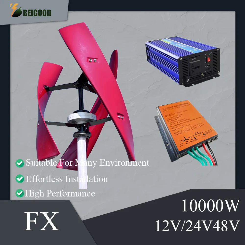 8kw 10kw Vertical Axis Wind Turbine Generator 12V 24V 48V Windmill Maglev Generator MPPT Controller Off Grid System
8kw 10kw Vertical Axis Wind Turbine Generator 12V 24V 48V Windmill Maglev Generator MPPT Controller Off Grid System