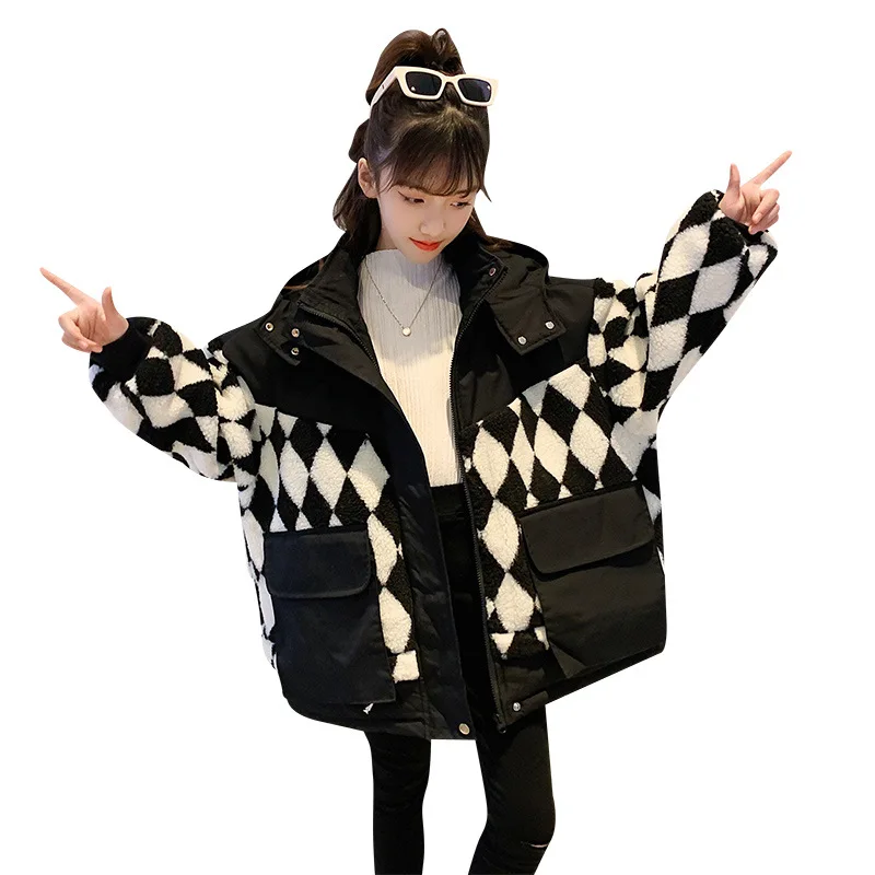 Girls Cotton Clothes Fashion Thick Warm Coat Winter New Diamond Pattern Design Top Teens Mid-length Patchwork Windbreaker 4-14 Y
Girls Cotton Clothes Fashion Thick Warm Coat Winter New Diamond Pattern Design Top Teens Mid-length Patchwork Windbreaker 4-14 Y