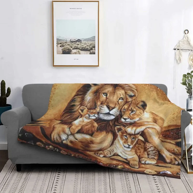 Lion Family Love Blanket Fleece All Season Animal Cartoon Multifunction Super Warm Throw Blanket for Sofa Office Bedding Throws
Lion Family Love Blanket Fleece All Season Animal Cartoon Multifunction Super Warm Throw Blanket for Sofa Office Bedding Throws