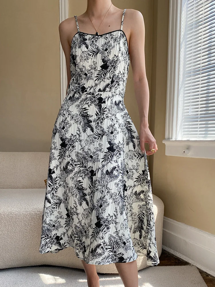 Women Fashion Flower Pleated Sling Dress Contrast Color Sleeveless Vestido 2023 Summer New Tide With Shawl Two Piece Set Y186
Women Fashion Flower Pleated Sling Dress Contrast Color Sleeveless Vestido 2023 Summer New Tide With Shawl Two Piece Set Y186