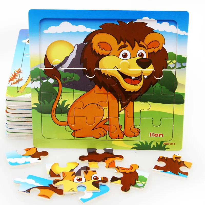 

Cute Cartoon Baby Puzzle Wooden Small Piece Kids Train Toy Wooden Jigsaw Puzzle Educational Toys For Children juguetes educativo