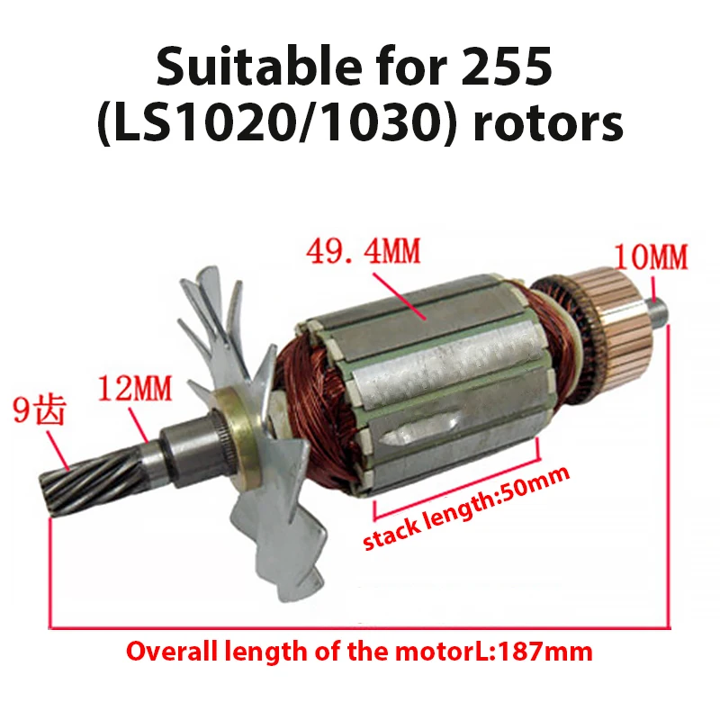 AC220-240V Suitable for Makita 255 Saw Aluminum Machine Rotor LS1030 LS1020 Power Tools 9 Teeth
AC220-240V Suitable for Makita 255 Saw Aluminum Machine Rotor LS1030 LS1020 Power Tools 9 Teeth
