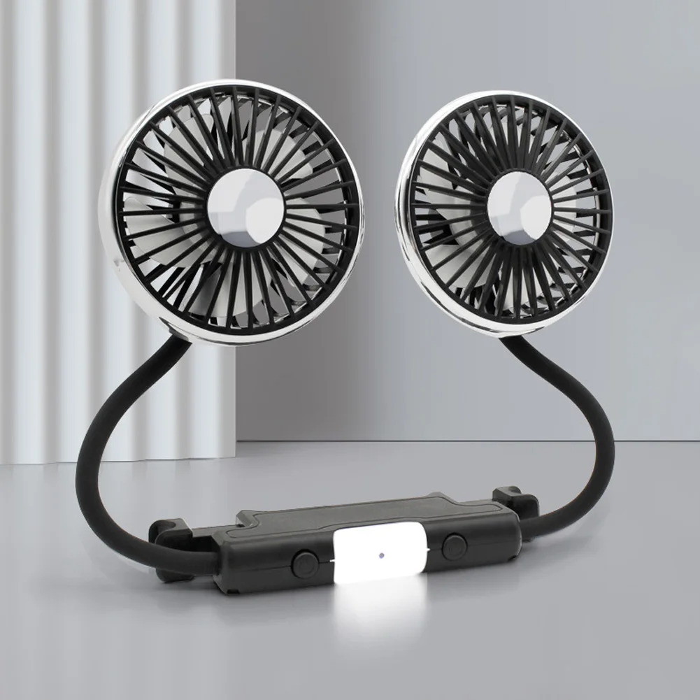 Car Backseat Cooling Fans USB Powered 3 Speeds And 360 Degree Rotatable Hose Dual Heads Fan With LED Light For Sedan SUV RV
Car Backseat Cooling Fans USB Powered 3 Speeds And 360 Degree Rotatable Hose Dual Heads Fan With LED Light For Sedan SUV RV
