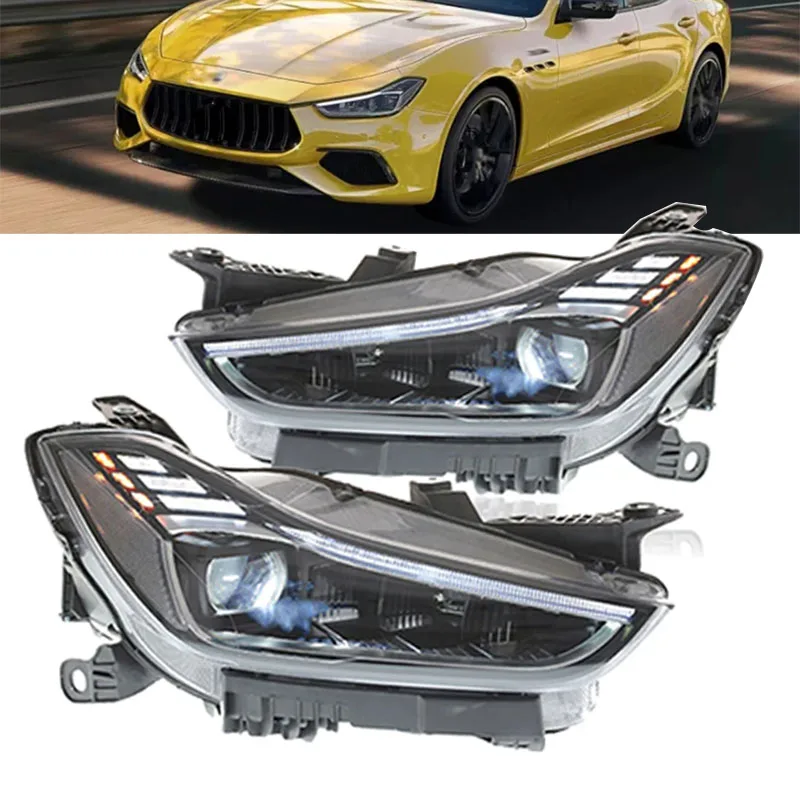 2 шт., автомобильная фара головного света для Maserati ghiсот 2014-2022, обновленная фара в сборе, сигнал поворота DRL, Ближний/Дальний свет, Plug & Play
2 шт., автомобильная фара головного света для Maserati ghiсот 2014-2022, обновленная фара в сборе, сигнал поворота DRL, Ближний/Дальний свет, Plug & Play