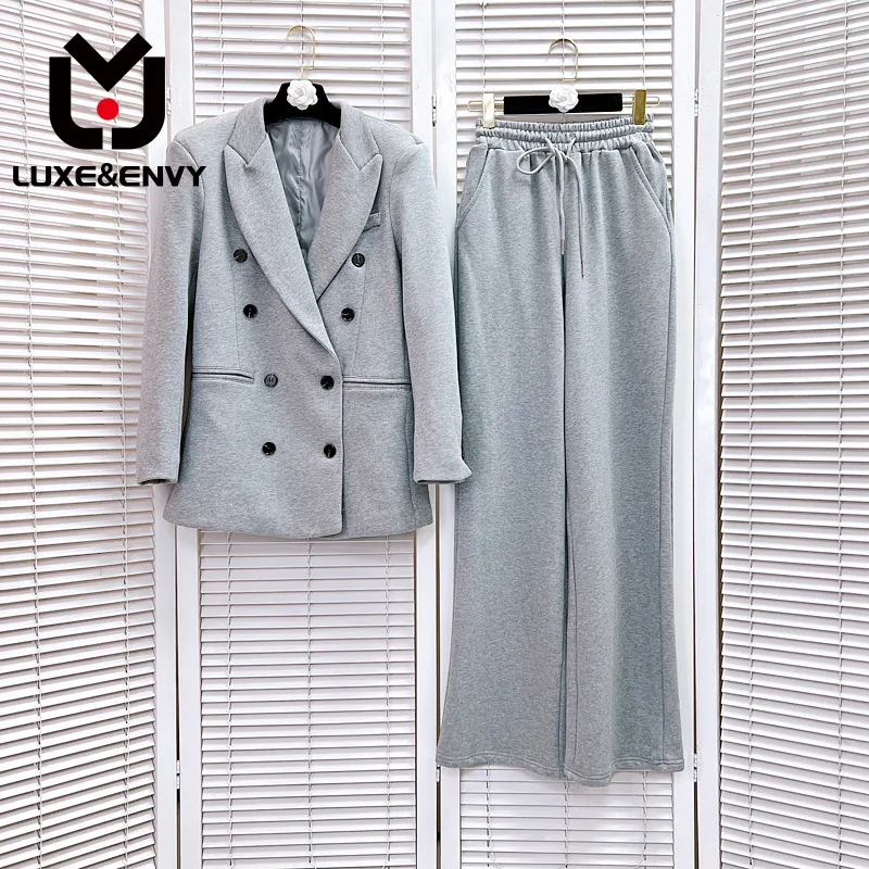 LUXE&ENVY 3D Flower Double Breasted Suit Coat+Loose Sweater Pants Set 2023 Autumn
LUXE&ENVY 3D Flower Double Breasted Suit Coat+Loose Sweater Pants Set 2023 Autumn