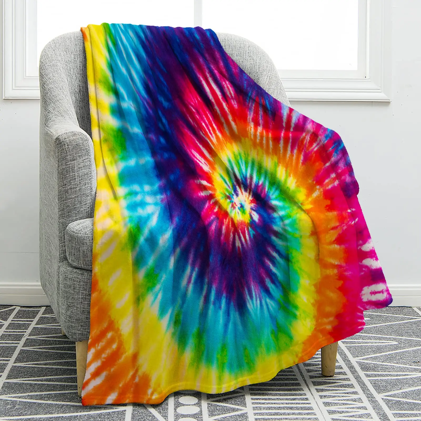 Rainbow Blanket Pink Colorful Throw Blanket Spiral Printed Boho Blanket Soft Warm Bed Couch Sofa Blanket Plush Throw 60"x80"
Rainbow Blanket Pink Colorful Throw Blanket Spiral Printed Boho Blanket Soft Warm Bed Couch Sofa Blanket Plush Throw 60"x80"