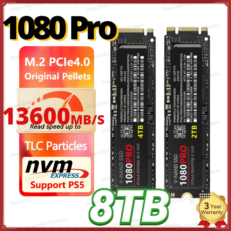 Original 4TB 2TB M.2 SSD NVME M2 NGFF SSD SATA hard drive 1TB NVMe PCIE 1080 PRO internal hard drive for PS5 desktop/laptop/mac
Original 4TB 2TB M.2 SSD NVME M2 NGFF SSD SATA hard drive 1TB NVMe PCIE 1080 PRO internal hard drive for PS5 desktop/laptop/mac