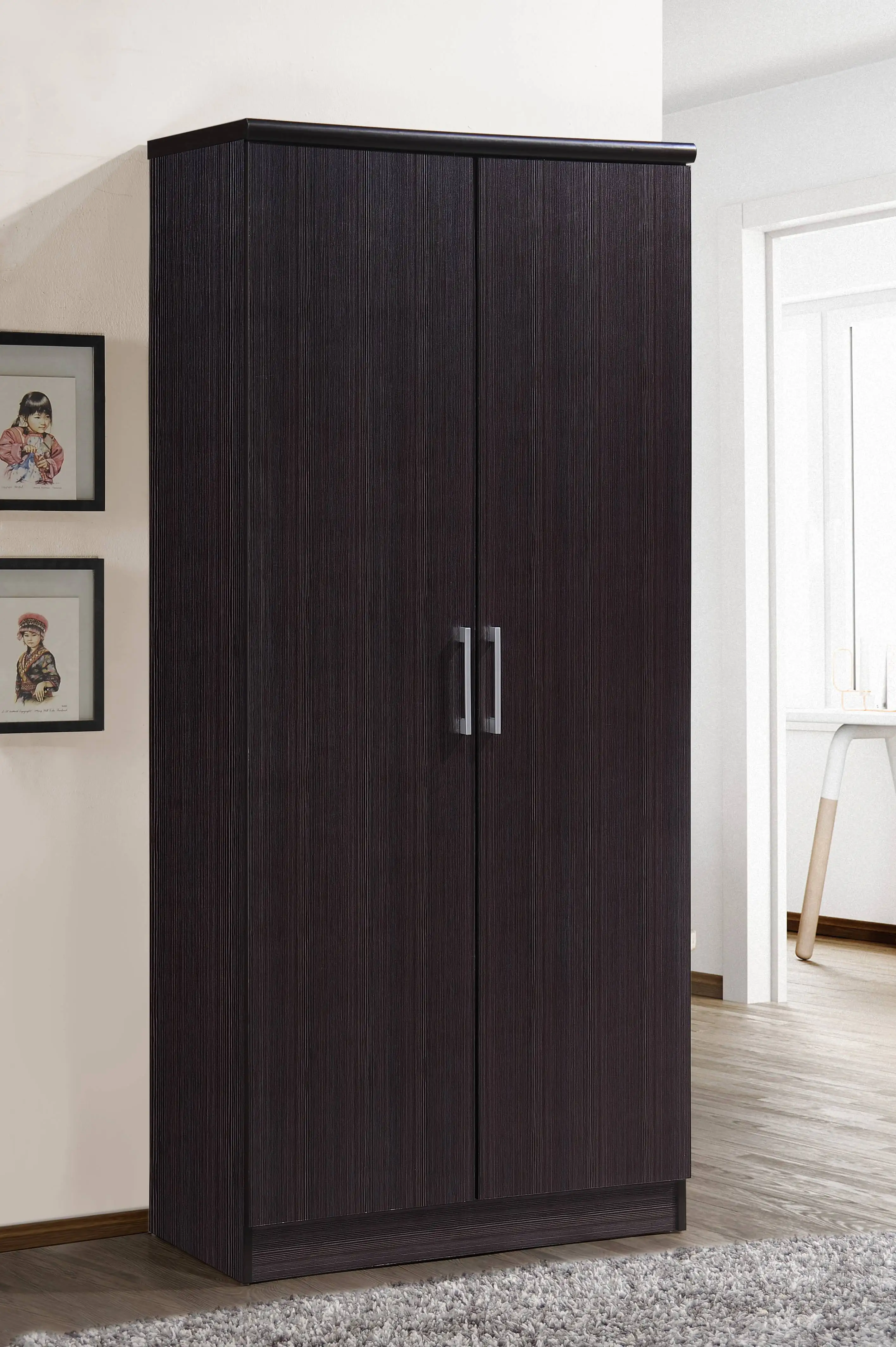 Freestanding 2 Door Storage Wardrobe with 1 Fixed Shelf and 3 Adjustable Shelves, Sturdy & Durable,Multiple Colors
Freestanding 2 Door Storage Wardrobe with 1 Fixed Shelf and 3 Adjustable Shelves, Sturdy & Durable,Multiple Colors