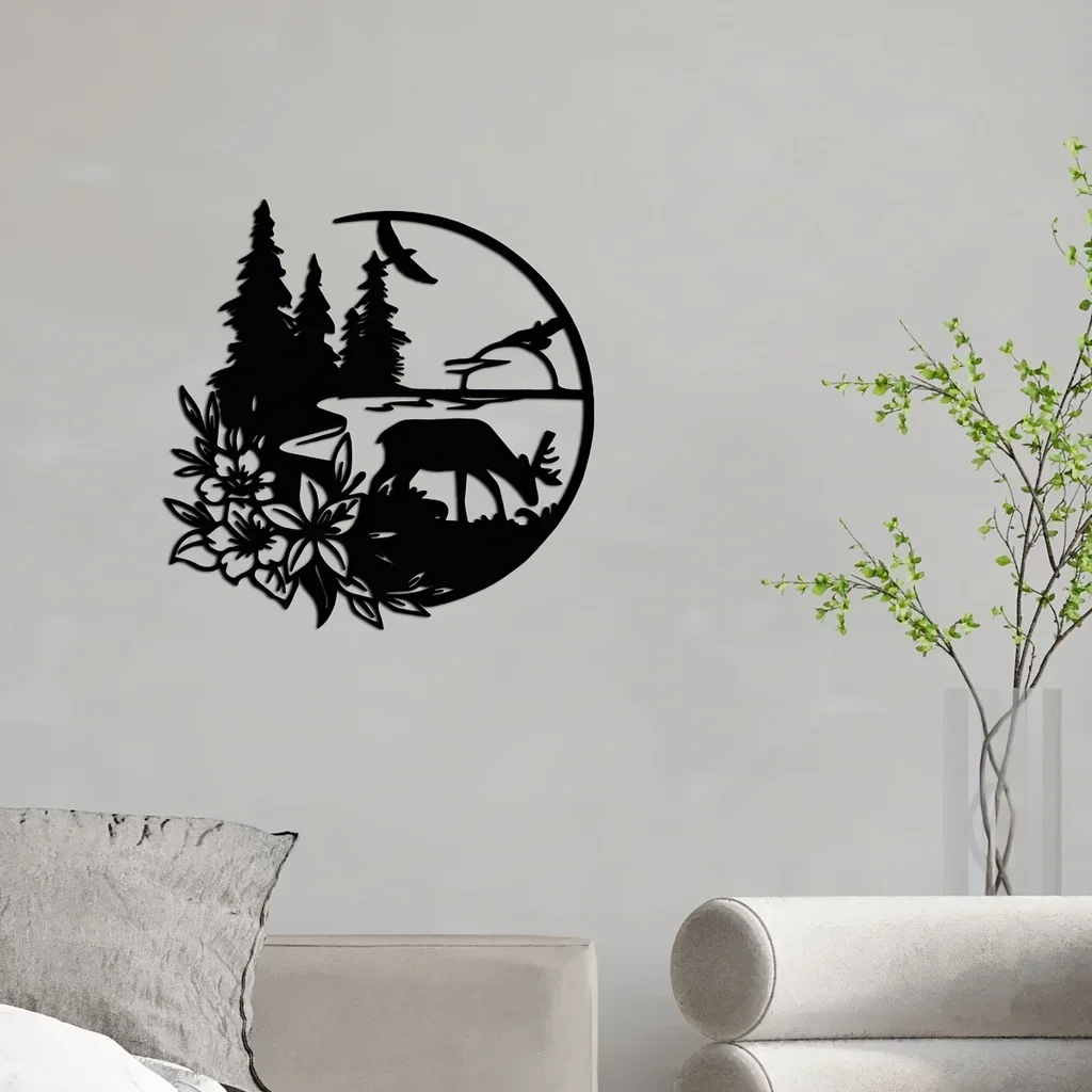1pc Metal Black Deer Wall Hanging Decoration Modern Home Decor Bedroom Decor Sticker Mural Wall Decor, Room Decor Livingroom
1pc Metal Black Deer Wall Hanging Decoration Modern Home Decor Bedroom Decor Sticker Mural Wall Decor, Room Decor Livingroom