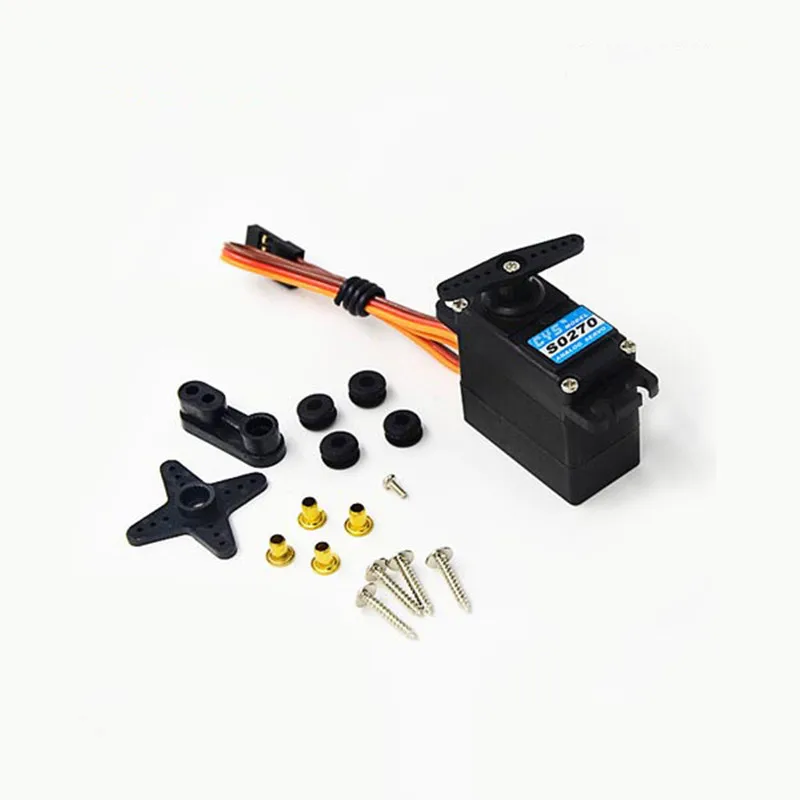 CYS S0270 27g Аналоговый сервопривод металлический зубчатый крутящий момент 3,0 кг. cm-3.5Kg.cm для 1/16 RC автомобиля
CYS S0270 27g Аналоговый сервопривод металлический зубчатый крутящий момент 3,0 кг. cm-3.5Kg.cm для 1/16 RC автомобиля