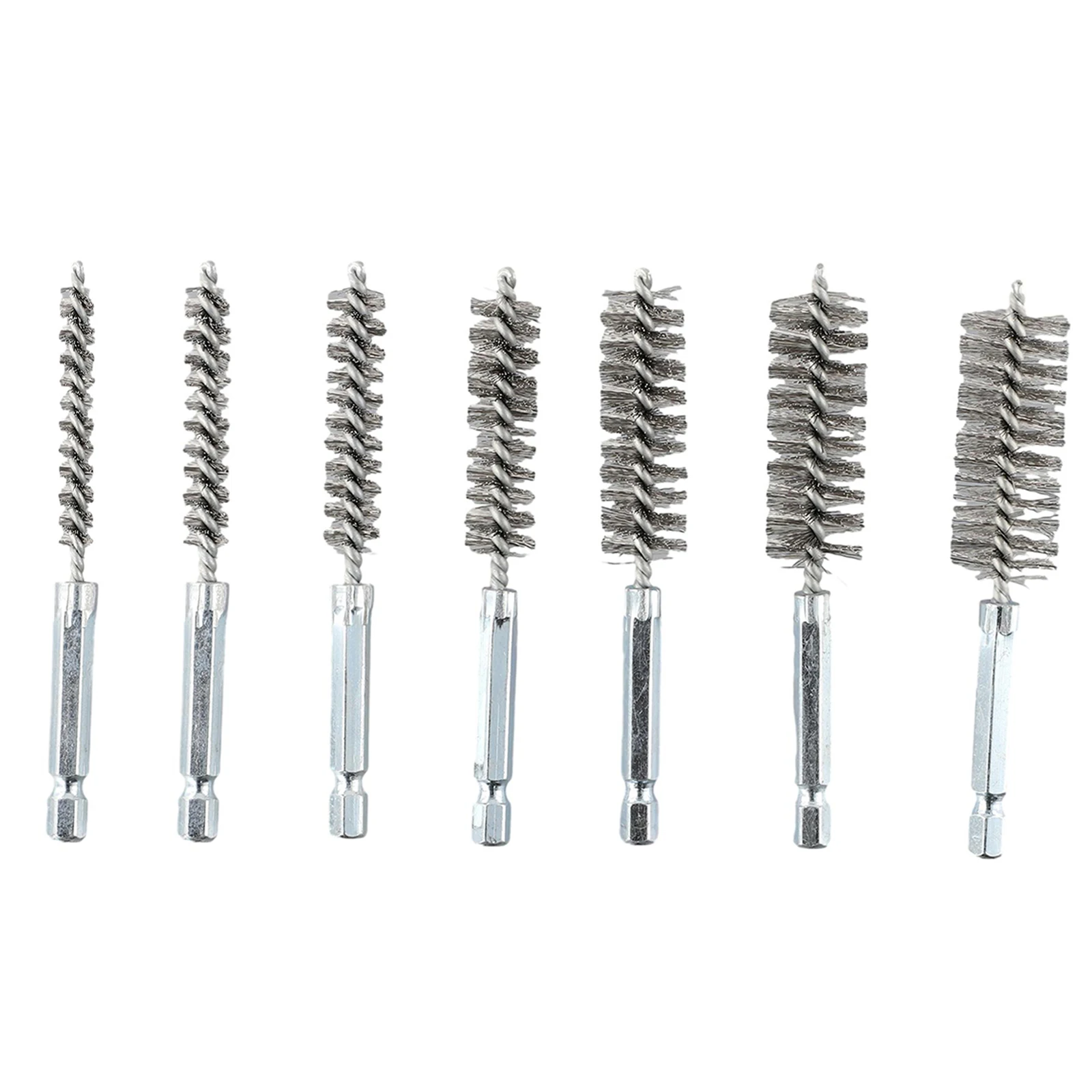 Drilling Brushes Set 7 Pieces Twisted Wire Stainless Steel Bristles Suitable for Power Drill or Die Grinder Cleaning Tool
Drilling Brushes Set 7 Pieces Twisted Wire Stainless Steel Bristles Suitable for Power Drill or Die Grinder Cleaning Tool
