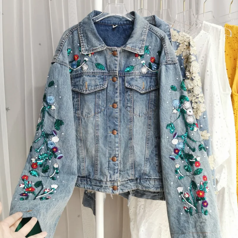 AYUALIN Vintage Long Sleeve Maxi Autumn Coats 2022 Casual Lapel Loose Jacket OutWear Floral Embroidery Denim Jackets for Women
AYUALIN Vintage Long Sleeve Maxi Autumn Coats 2022 Casual Lapel Loose Jacket OutWear Floral Embroidery Denim Jackets for Women