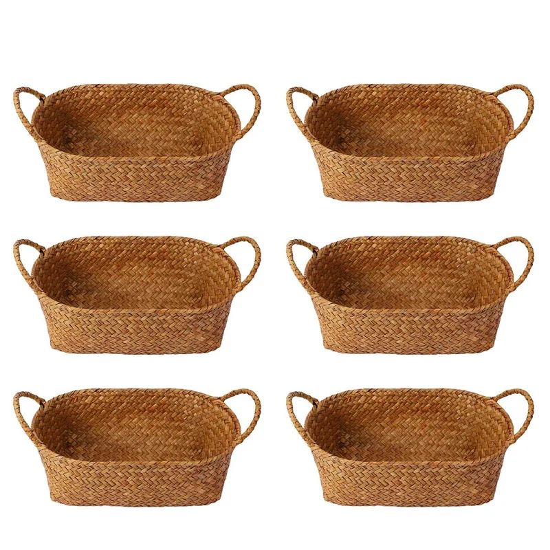 6X Wicker Weaving Storage Basket For Kitchen Handmade Fruit Dish Rattan Picnic Food Neatening Container Case Medium
6X Wicker Weaving Storage Basket For Kitchen Handmade Fruit Dish Rattan Picnic Food Neatening Container Case Medium