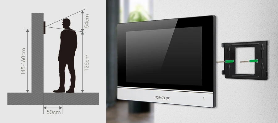 S1cf7f288f5284b7cbe2548192e11bc41s HOMSECUR Indoor Monitor XM713H For WIFI Video Doorphone Intercom Door Bell 5-Year Warranty