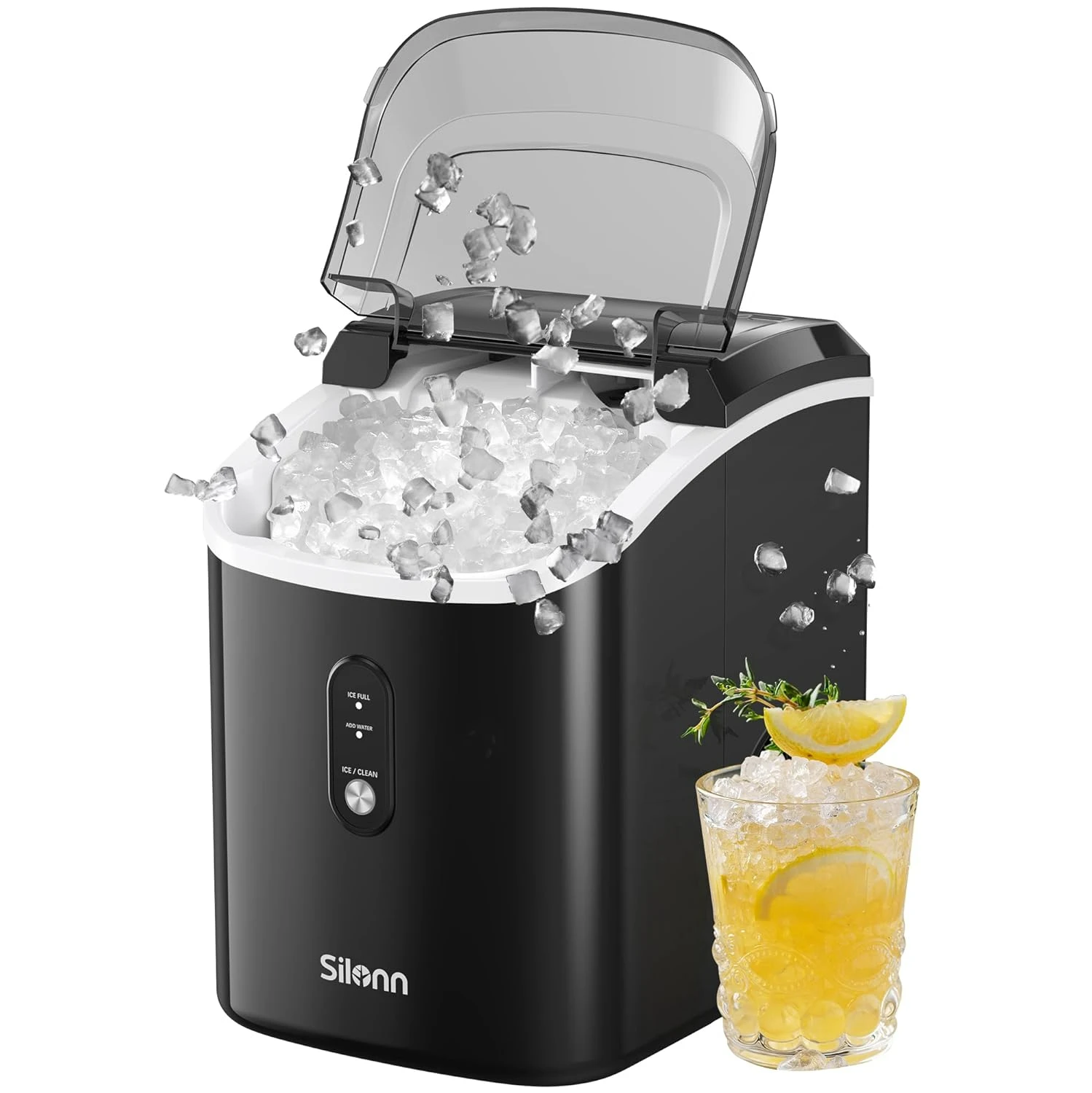 Nugget Ice Maker Countertop - 33lbs/24H, Pebble Ice Maker Machine with Self-Cleaning , Ice Makers for Kitchen Office
Nugget Ice Maker Countertop - 33lbs/24H, Pebble Ice Maker Machine with Self-Cleaning , Ice Makers for Kitchen Office