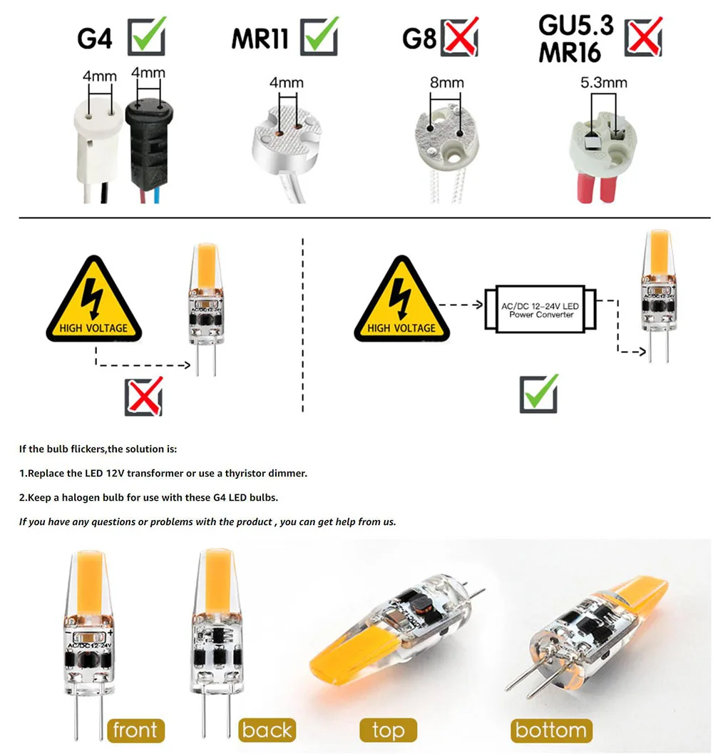 10PCS LED COB Lamp 6W Bulbs Dimmable G4 mini COB AC DC 12V 220V Candle Lights Replace 30W 40W Halogen for Chandelier Spotlight 7 Mallzona S1cfa898fed3847c7adaa2080b362823bF 10PCS LED COB Lamp 6W Bulbs Dimmable G4 mini COB AC DC 12V 220V Candle Lights Replace 30W 40W Halogen for Chandelier Spotlight Mallzona