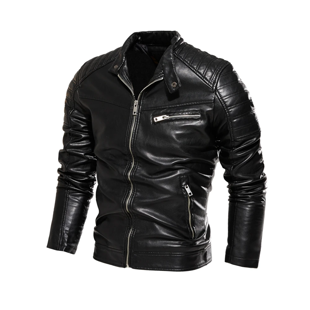 2021 Autumn Winter Leather Jacket Men Fleece Motorcycle PU Leather Jacket Male Stand Collar Casual Windbreaker Slim Coat C393
2021 Autumn Winter Leather Jacket Men Fleece Motorcycle PU Leather Jacket Male Stand Collar Casual Windbreaker Slim Coat C393