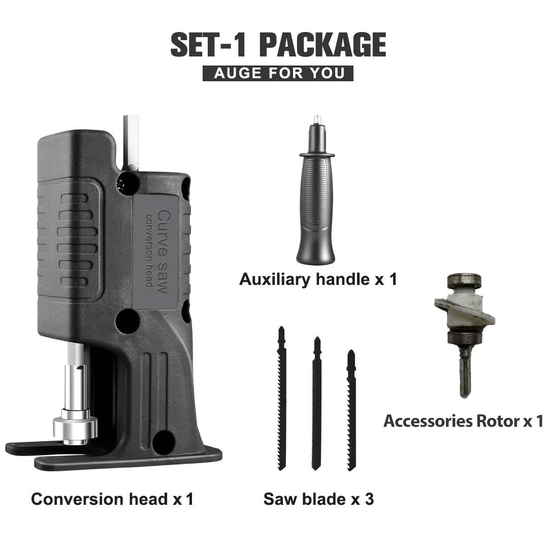 

Reciprocating Saw Adapter Electric Drill Modified Electric Jig Saw Portable Power Tool Wood Cutter Machine Attachment with Blade