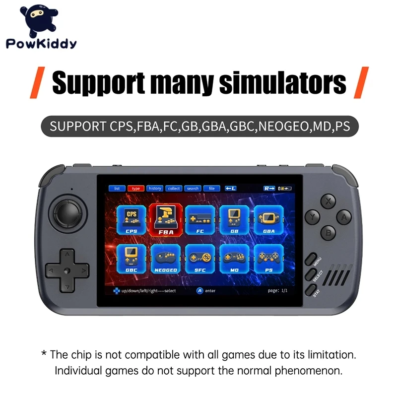 

POWKIDDY NEW X45 Handheld Game Console 4.5 Inch Video Game Players Supports 2 Controllers PS1 Connect to an HD TV