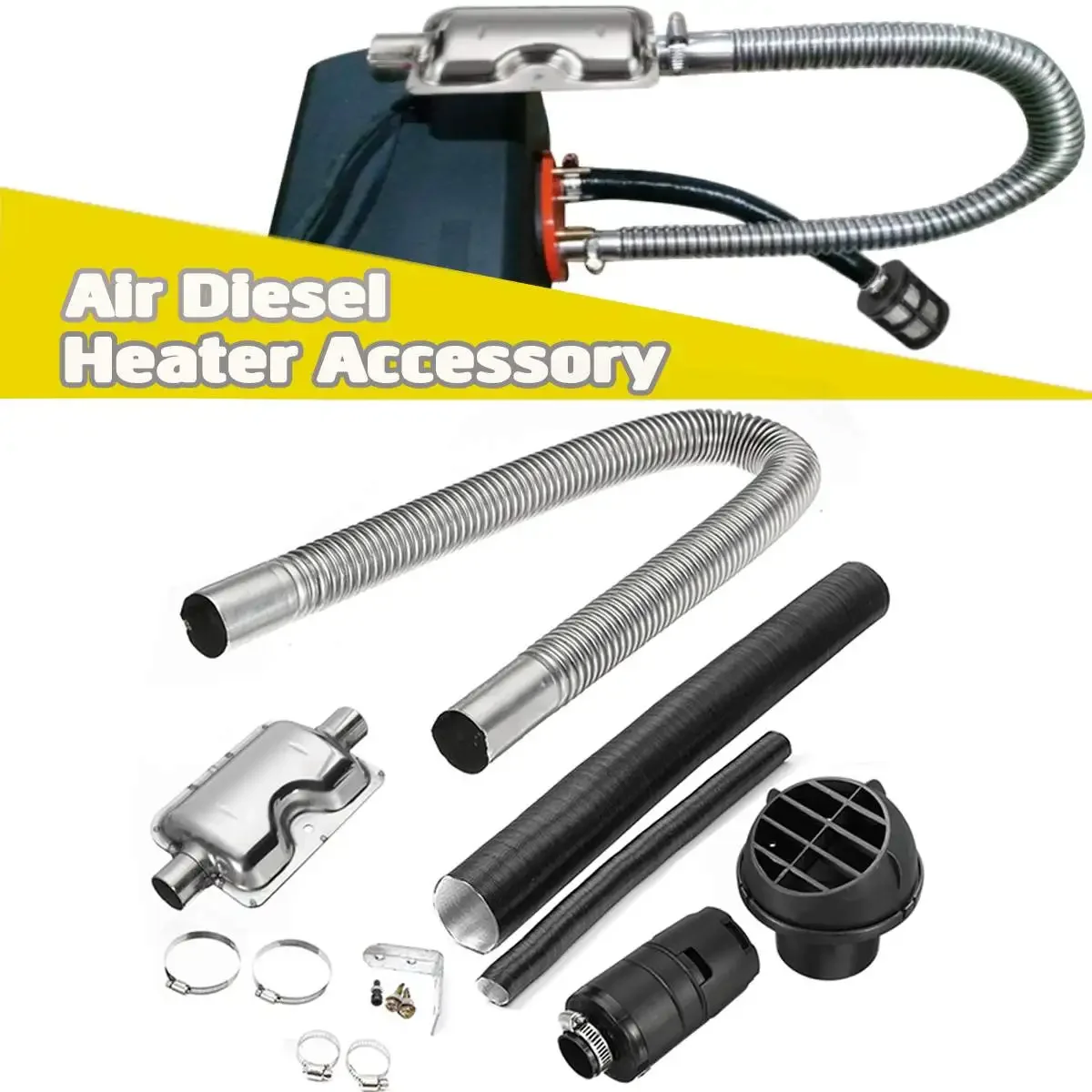 Car Truck Diesel Parking Heater 60mm Air Vent Ducting 24mm Exhaust Pipe Muffler Air Intake Pipe 25mm Filter Air Vent Outlet
Car Truck Diesel Parking Heater 60mm Air Vent Ducting 24mm Exhaust Pipe Muffler Air Intake Pipe 25mm Filter Air Vent Outlet