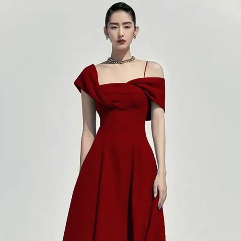 Red Vintage Women Dress Summer High Waisted Luxury Design Party Vestido Spring Sleeveless Square Neck Elegant Clothing Summer
Red Vintage Women Dress Summer High Waisted Luxury Design Party Vestido Spring Sleeveless Square Neck Elegant Clothing Summer