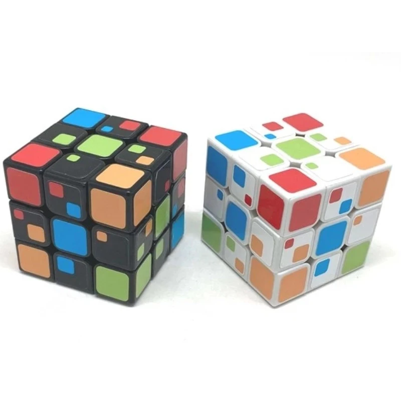 

Calvin's Puzzle 3x3 Cube Evgeniy 3x3x3 Respect Cube White Black Body 3x3 Magic Cube Children's Educational Toy