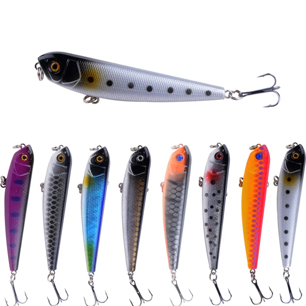 

1PCS Minnow Fishing Lure 3D Eyes 8.5cm 10g Plastic Hard Bait Artificial Lures Wobbler Crankbait Sea Fishing Bass Tackle