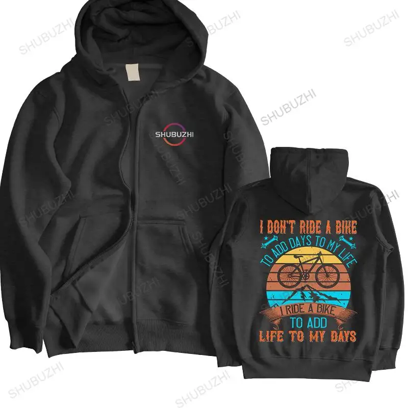 

Trendy Male MTB jacket Cotton Casual pullover I Ride A Mountain Bike To Add Life To My Days sweatshirt Top Slim Fit Clothes