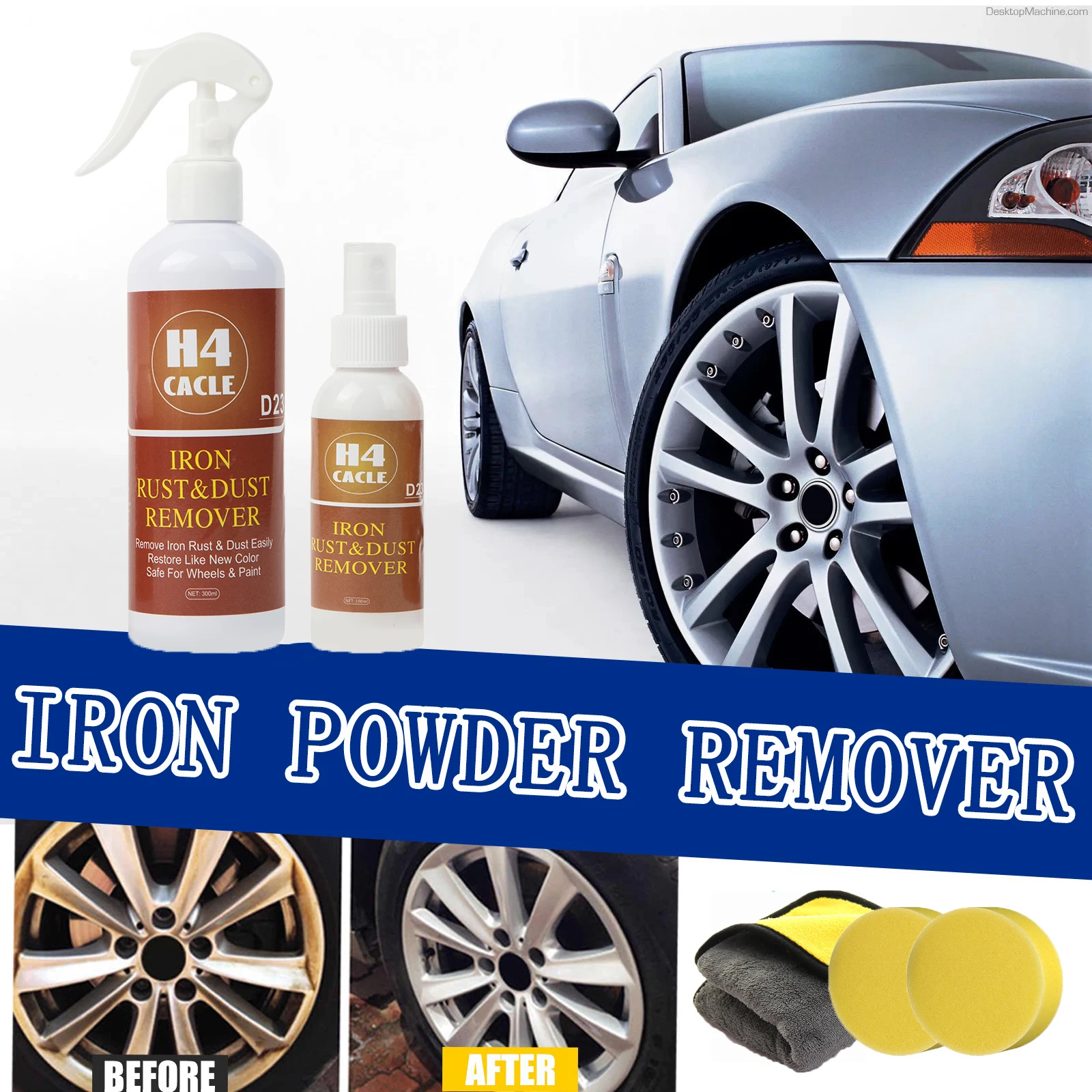 

Iron Rust & Dust Remover Car Paint Iron Powder Remover Rust Remover Car Supplies Cleaner Oxide Layer Cleaner Wheel Cleaner