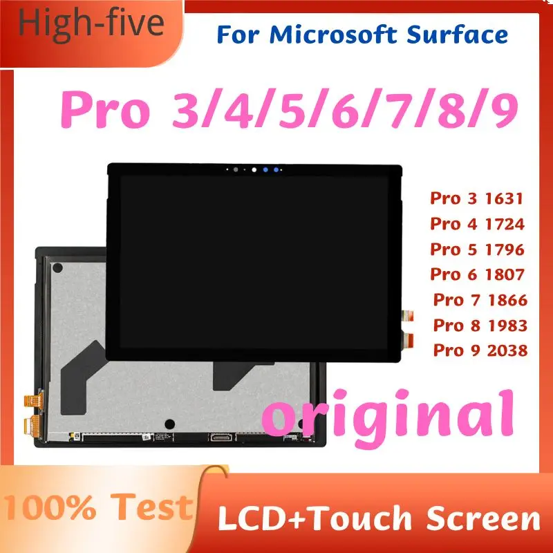 

Original For Microsoft Surface Pro 3 1631 Pro 4 1724 Pro5 1796 PRO6 1807 PRO7 1866 Pro 8 Pro9 LCD Display Touch Screen Digitizer