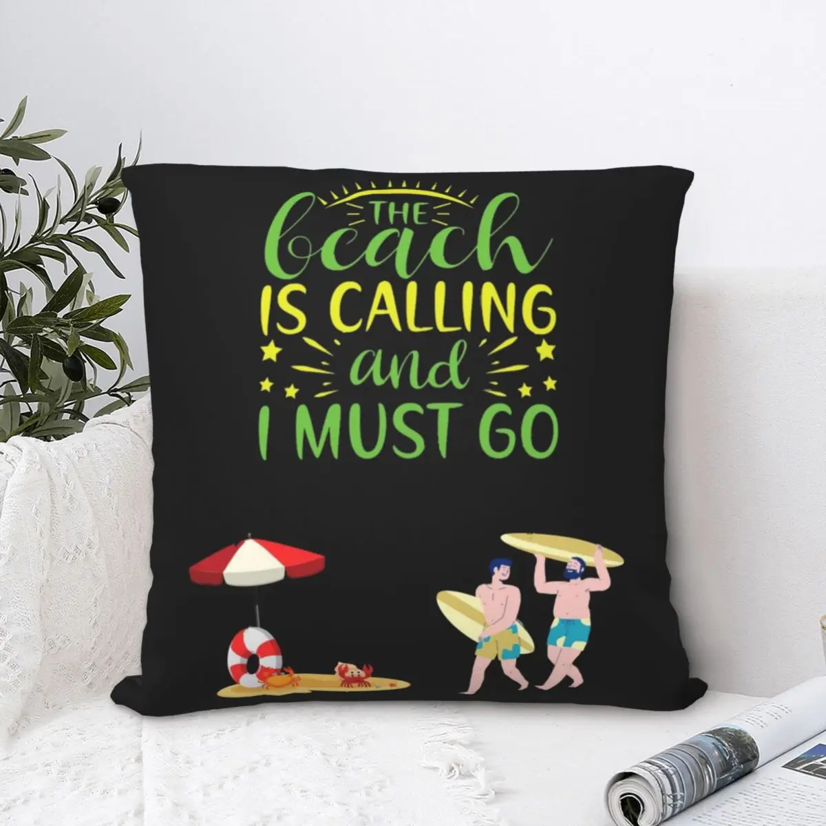 The Beach Is Calling And I Must Go Square Pillowcase Polyester Pillow Cover Velvet Cushion Zip Decorative Comfort Throw Pillow
The Beach Is Calling And I Must Go Square Pillowcase Polyester Pillow Cover Velvet Cushion Zip Decorative Comfort Throw Pillow