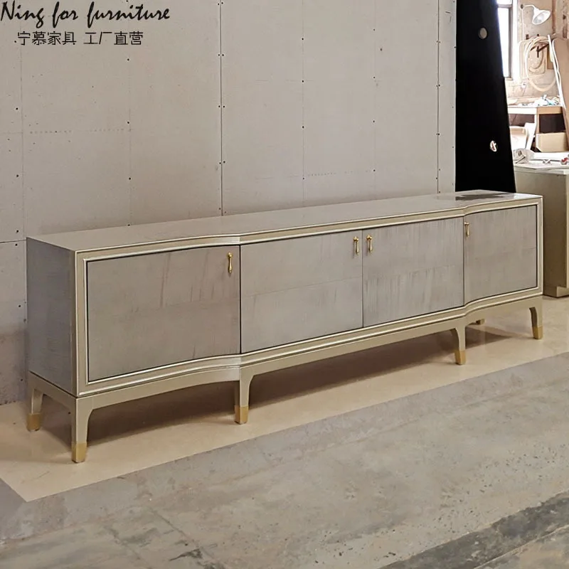 American Solid Wood Light Luxury Shell Neoclassical Black And White Paint Modern Living Room Tv Cabinet
American Solid Wood Light Luxury Shell Neoclassical Black And White Paint Modern Living Room Tv Cabinet