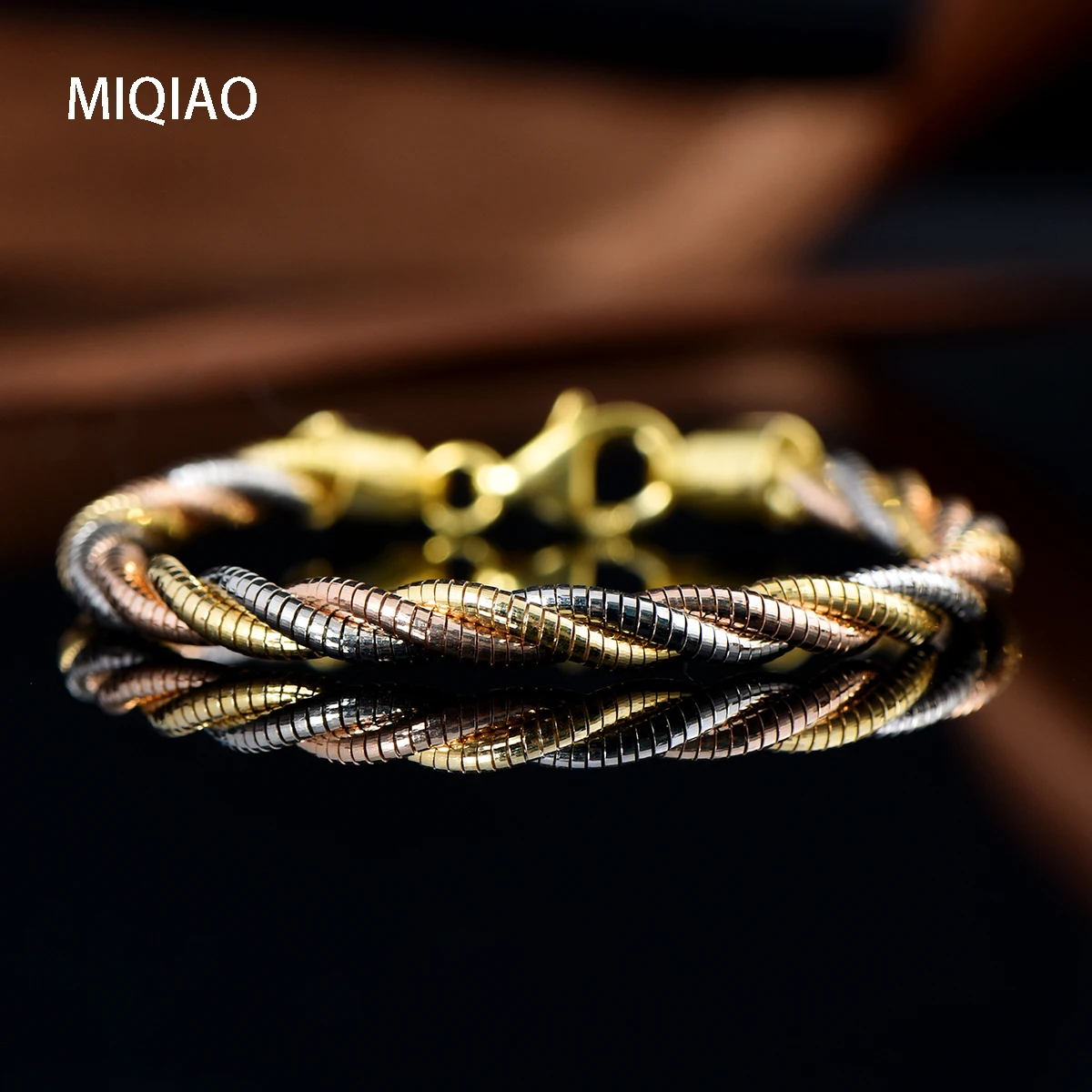 MIQIAO Italian Bracelets For Women Authentic 925 Sterling Silver Jewelry Luxury Three-Color Hand-Woven Charm Bangles On Hand New
MIQIAO Italian Bracelets For Women Authentic 925 Sterling Silver Jewelry Luxury Three-Color Hand-Woven Charm Bangles On Hand New