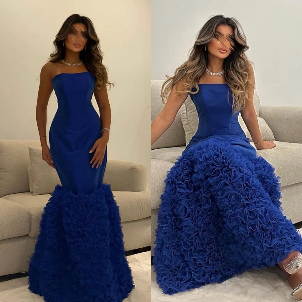 Fashion Prom Casual Strapless Mermaid Formal Ocassion Gown Floor length Hugging Fold Skirts Charmeuse Evening Dress
Fashion Prom Casual Strapless Mermaid Formal Ocassion Gown Floor length Hugging Fold Skirts Charmeuse Evening Dress
