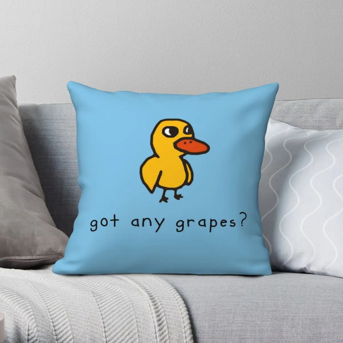 The Duck Song Got Any Grapes Pillowcase Polyester Linen Velvet Printed Zip Decorative Pillow Case Home Cushion Cover
The Duck Song Got Any Grapes Pillowcase Polyester Linen Velvet Printed Zip Decorative Pillow Case Home Cushion Cover